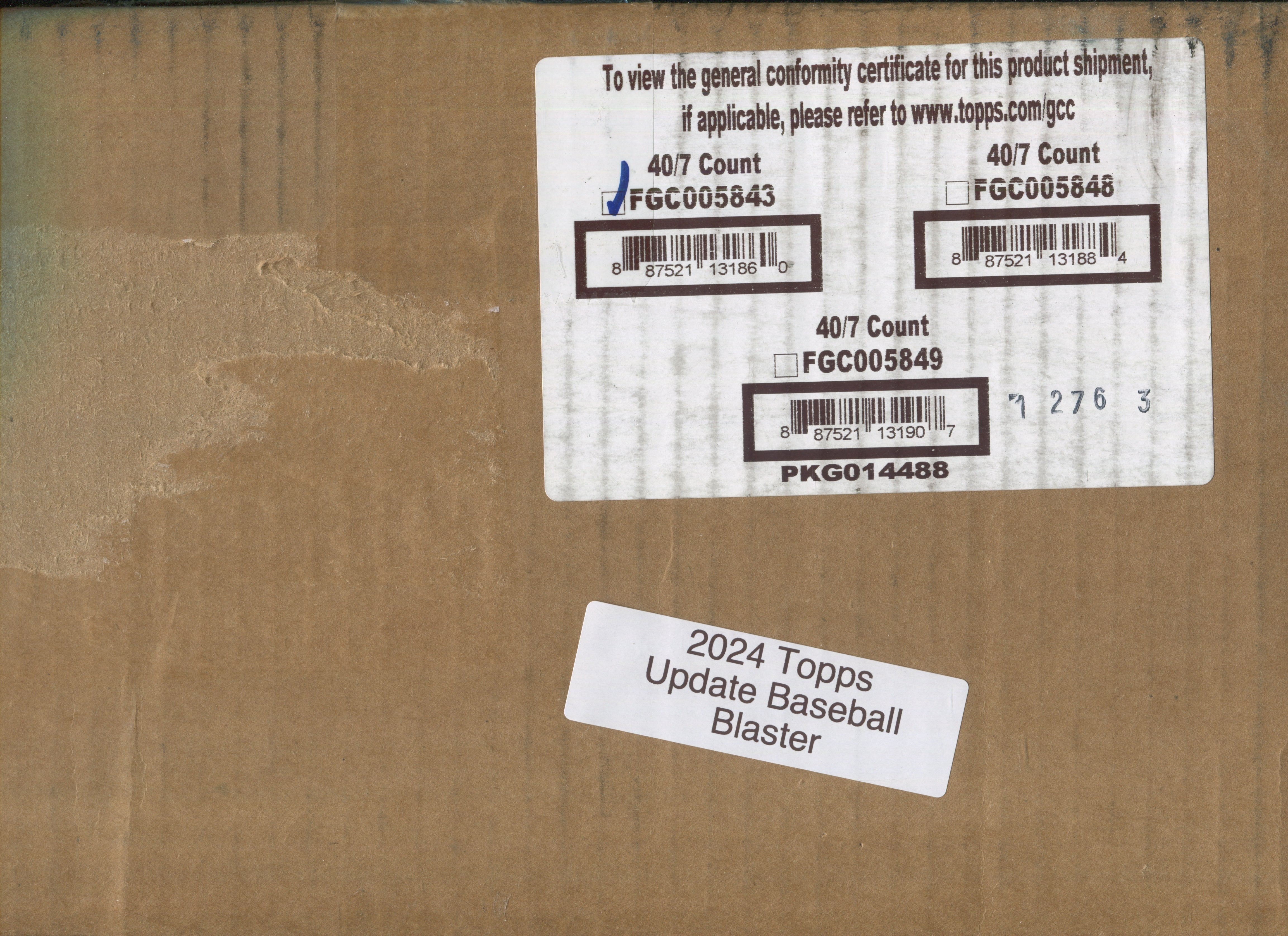 Topps 2024 Update Series Baseball Blaster Box Case - 40 Boxes