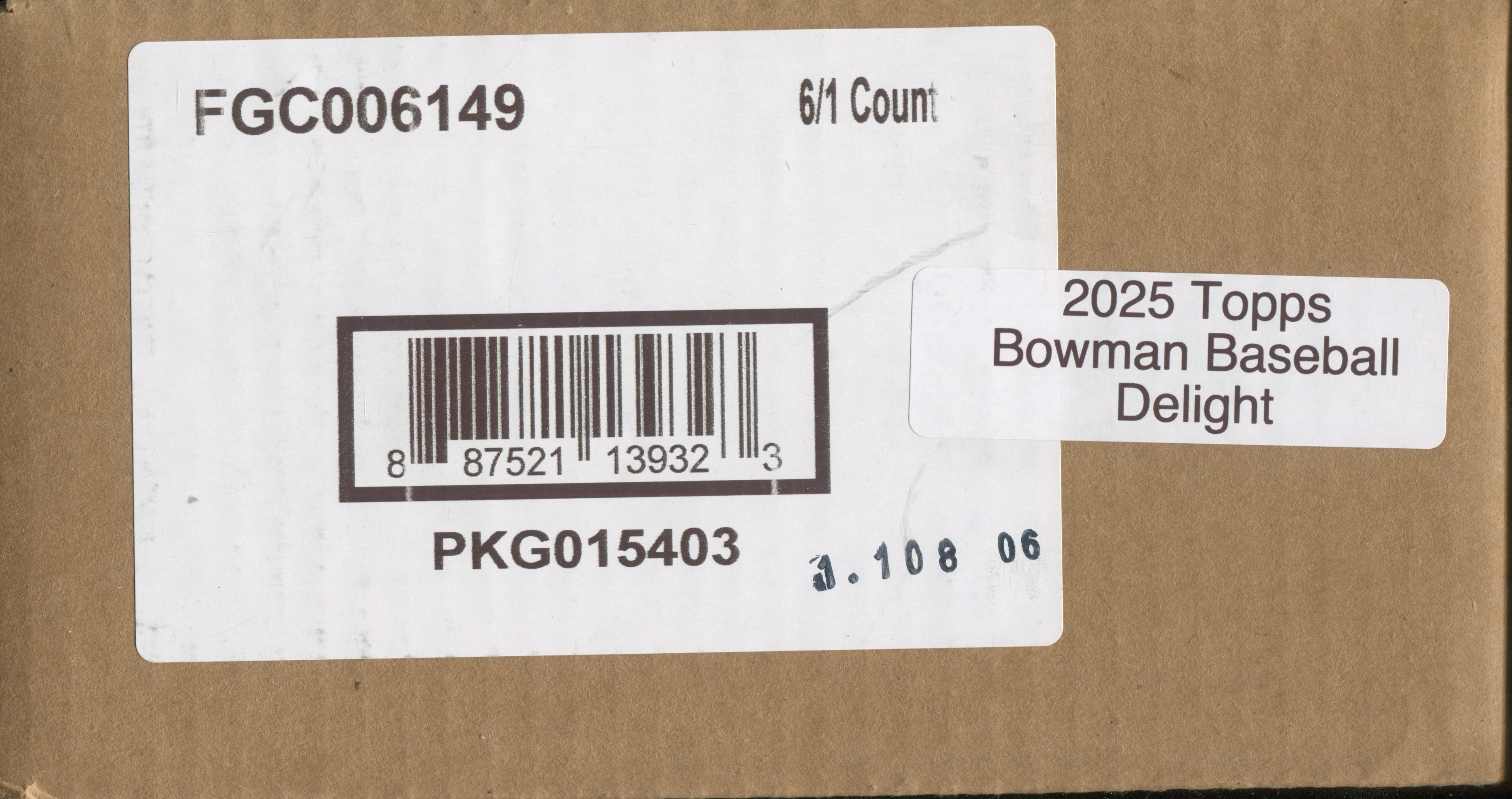 Bowman 2025 Baseball Delight 6-Box Case