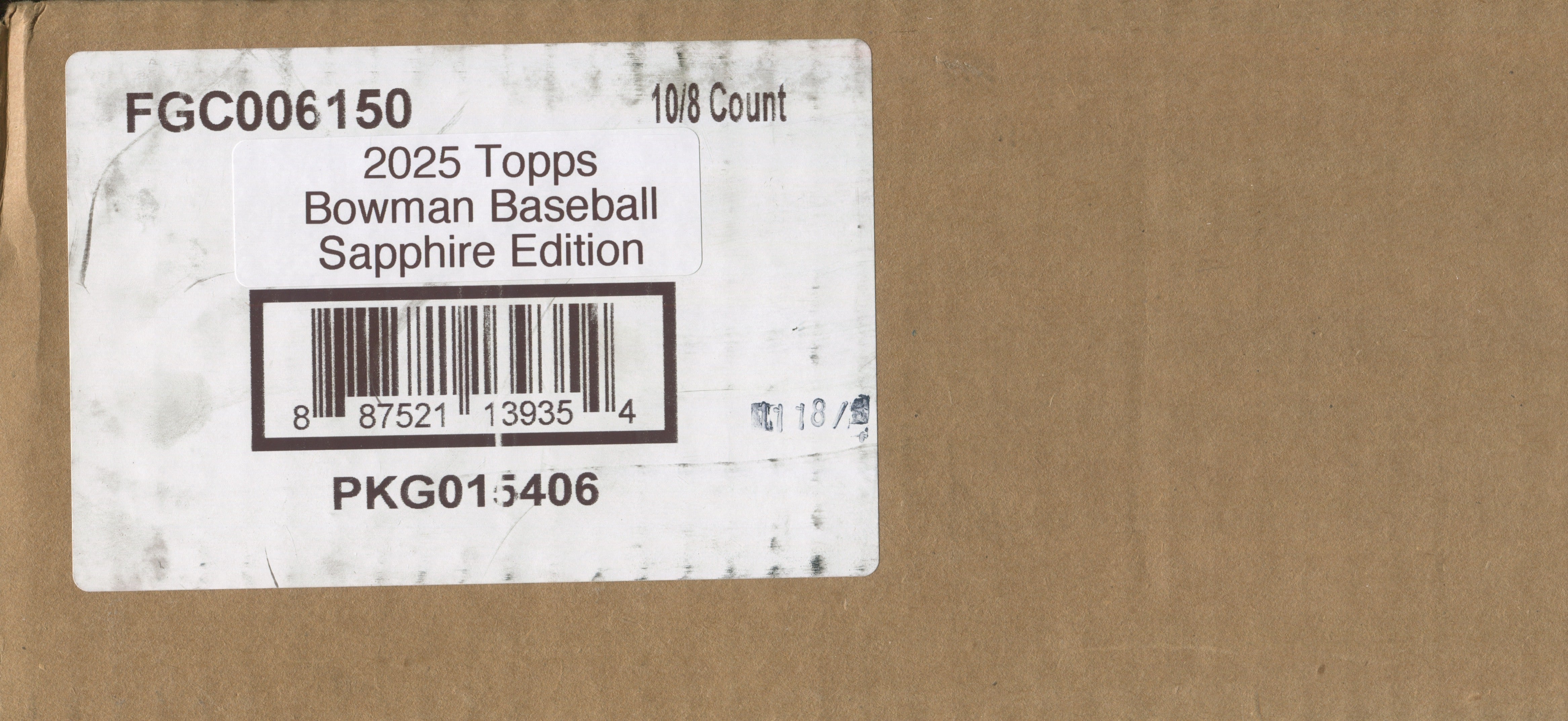 Bowman 2025 Sapphire Edition Baseball 10 Box Case