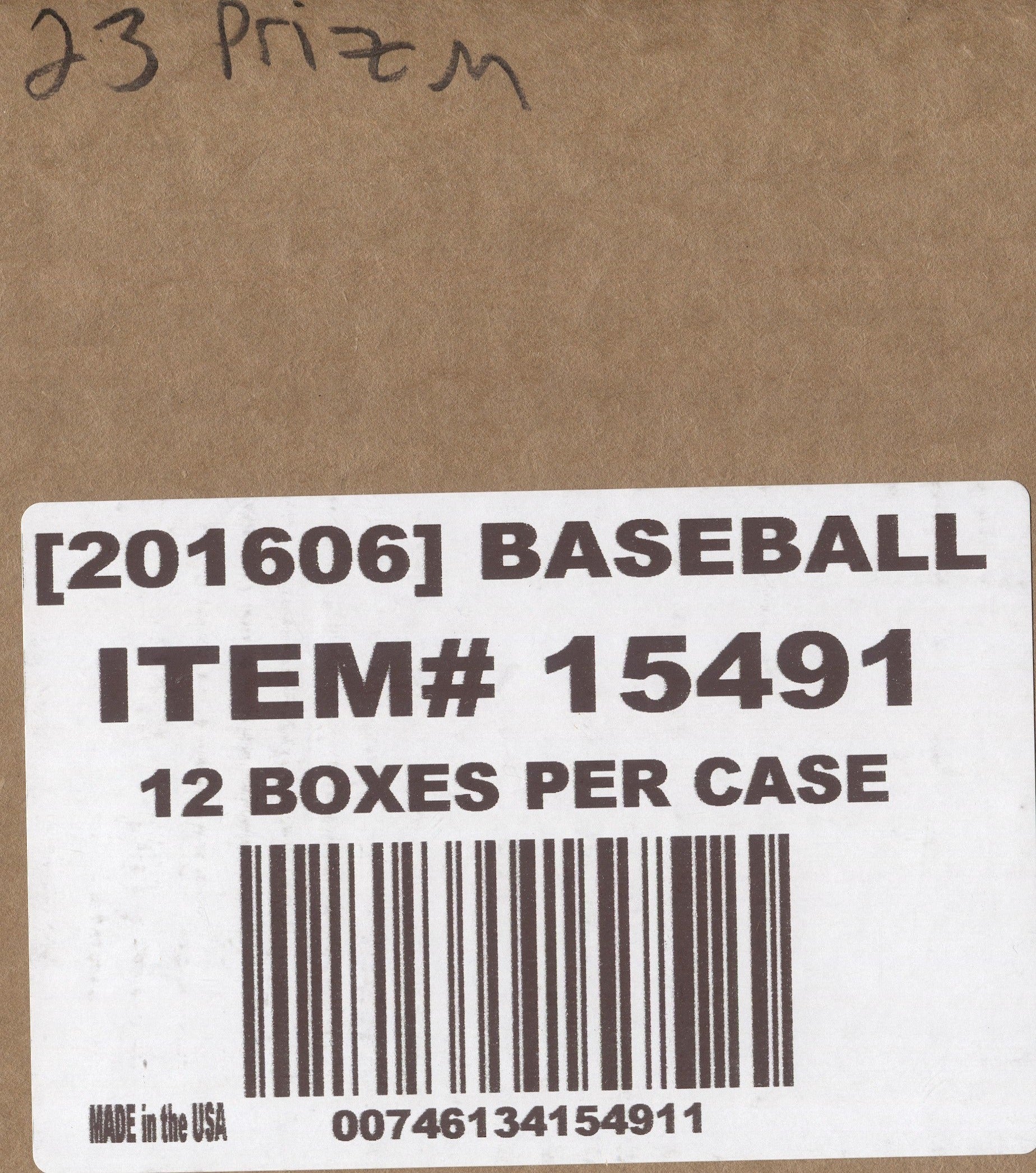 Panini Prizm Baseball 2023 Hobby 12-Box Case
