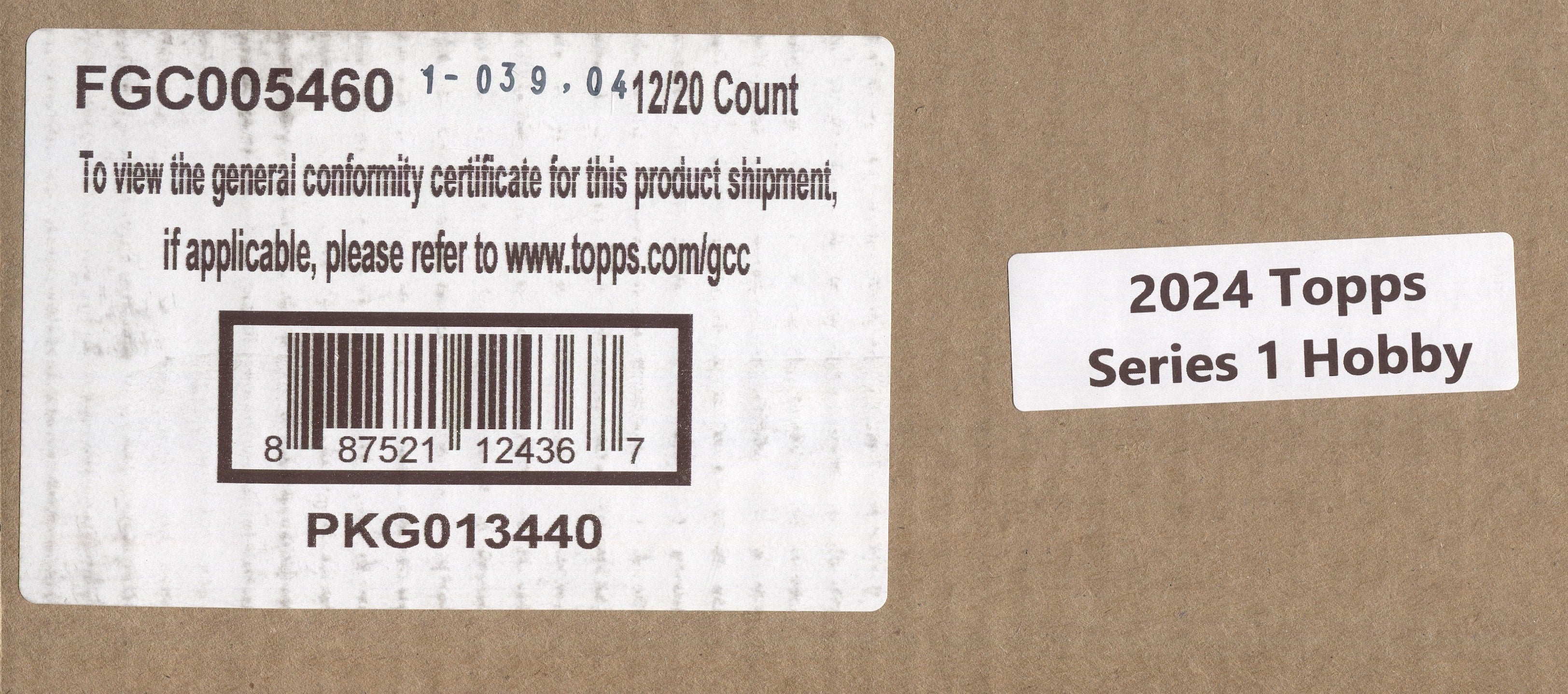 Topps 2024 Series 1 Baseball Hobby 12 Box Case
