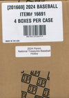 Panini 2024 National Treasures Baseball Hobby 4-Box Case